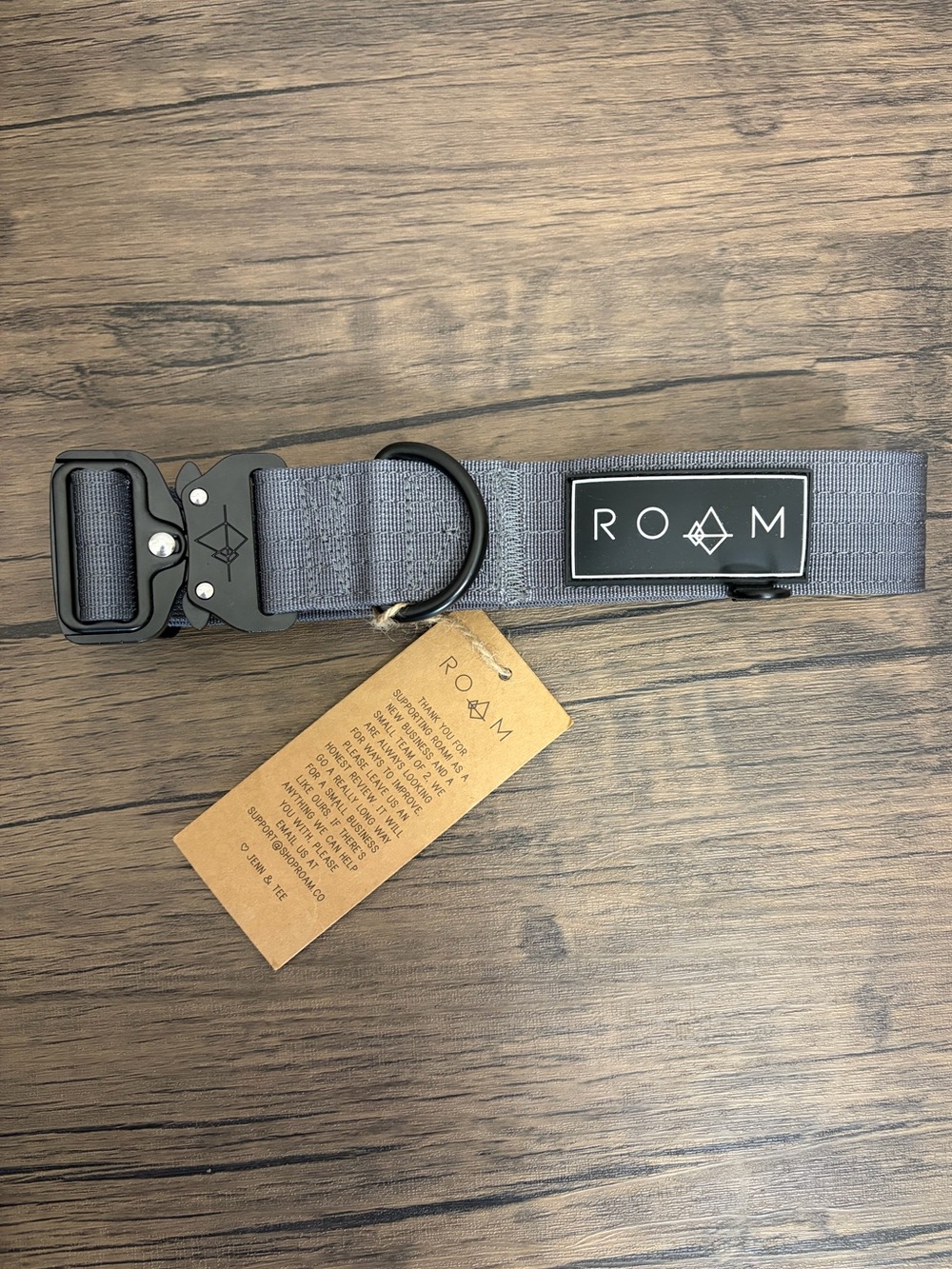 ROAM Dog Collar- Gray NWT